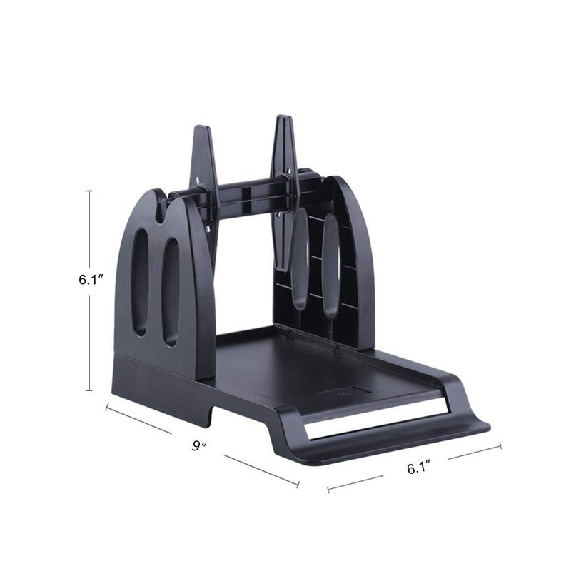 PUROSUR Thermal Label Holder for Rolls and Fan-Fold Labels Great for Desktop Thermal Printers Label Holder Black - Image 2